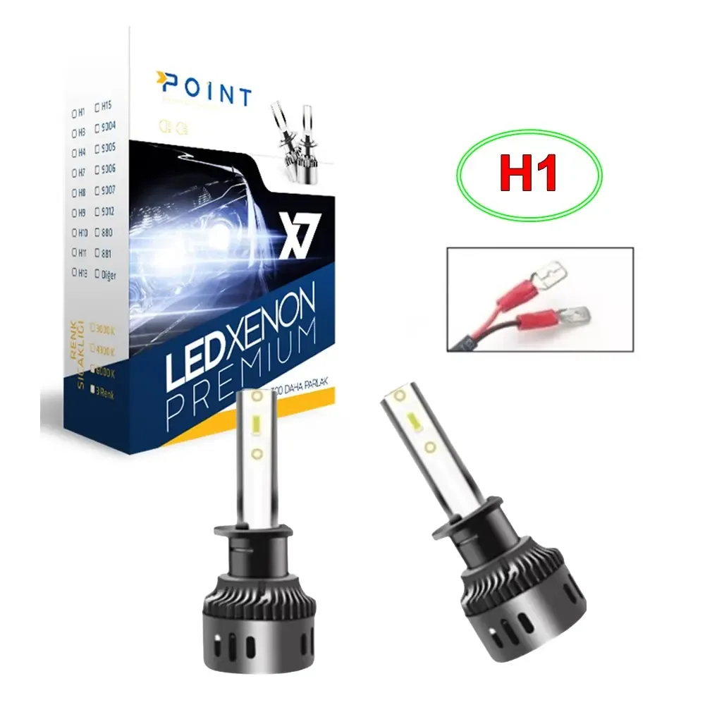 لمبة LED للمصابيح الأمامية H1 ضوء أبيض نحيفة