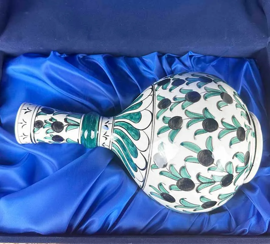 مزهرية دمعة إزنيك بأغصان الزيتون - صورة 2