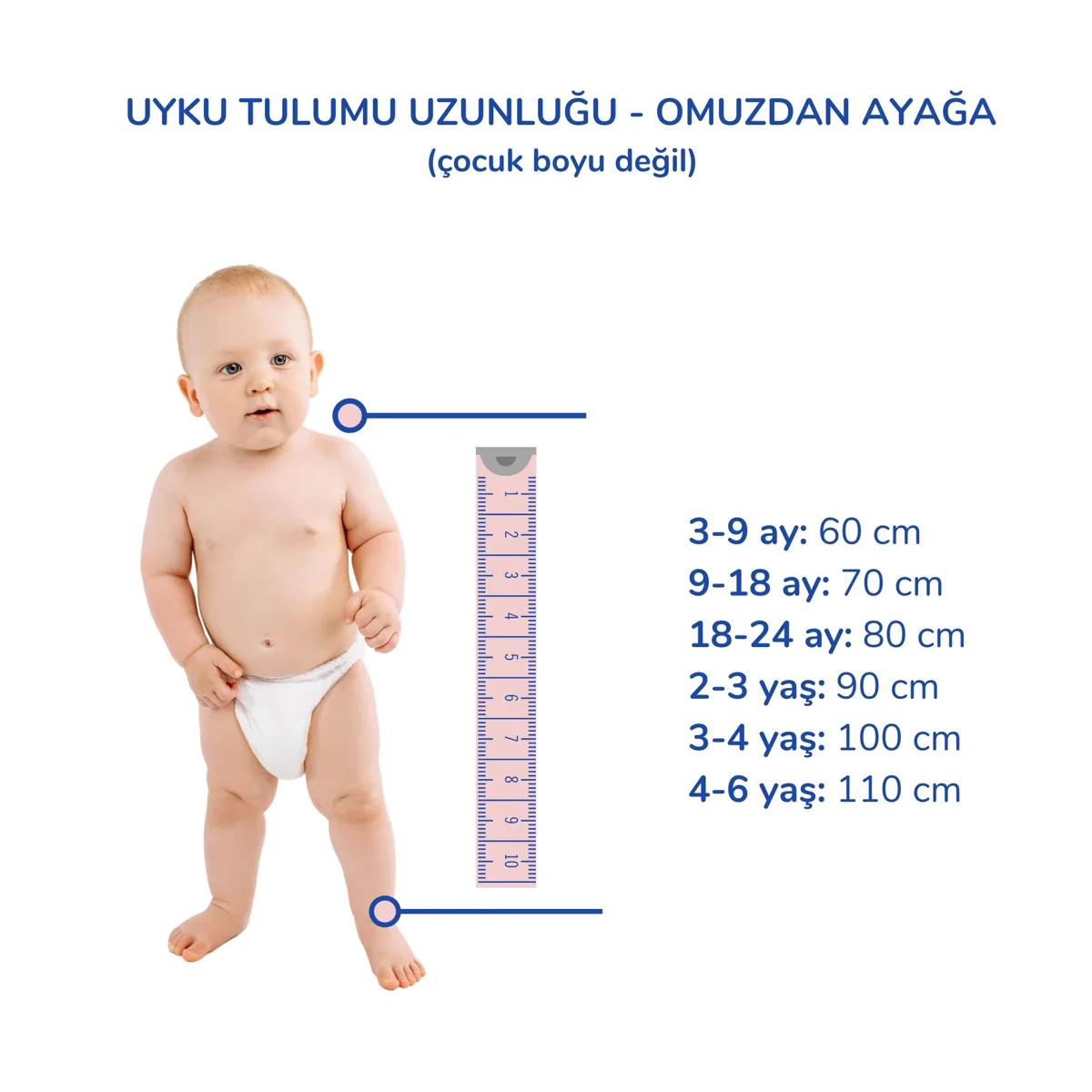 كيس نوم أطفال بدون أكمام بأرجل 2.5 توغ أبيض - صورة 3