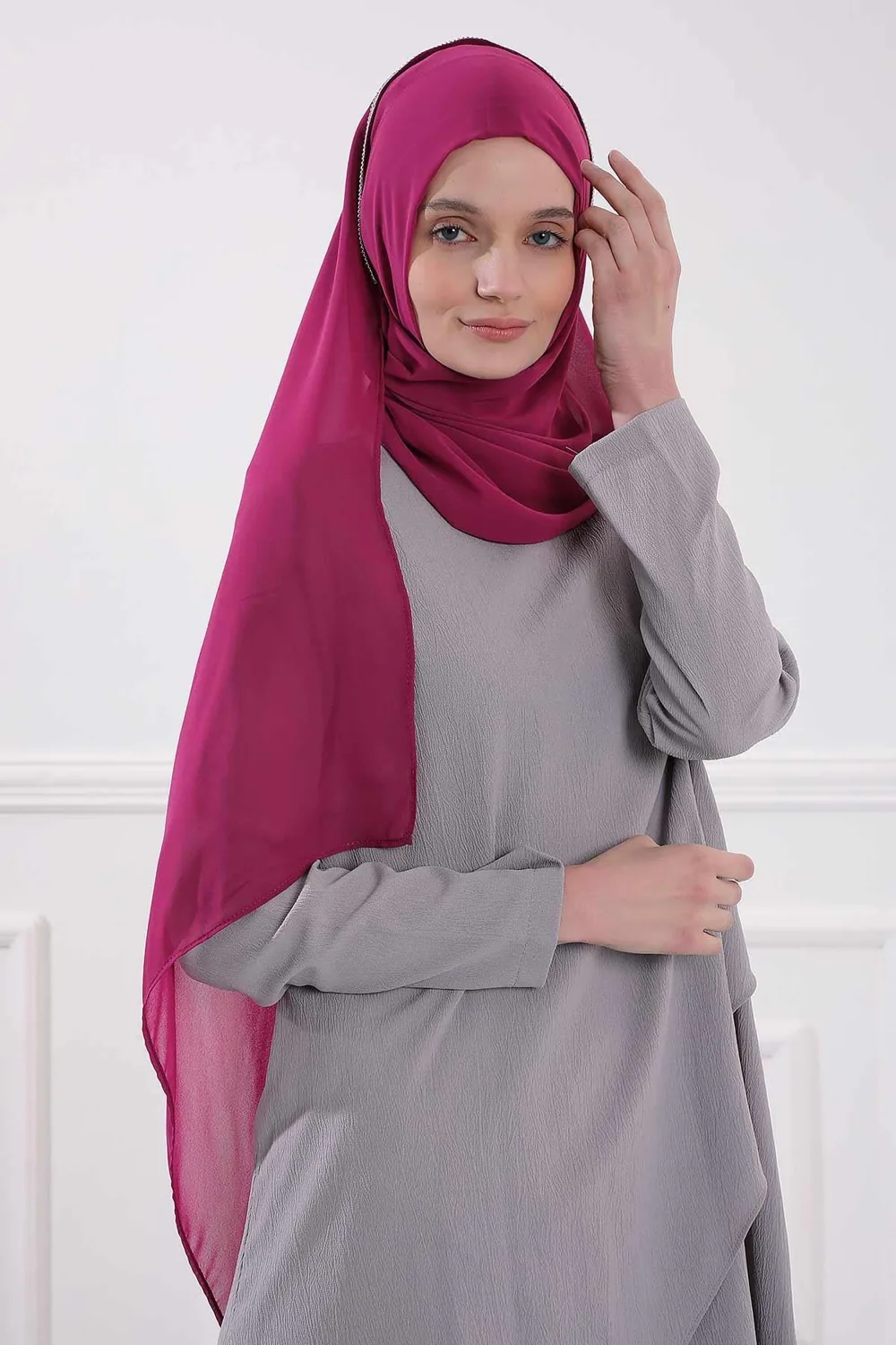 شال شيفون جاهز سادة - صورة 2