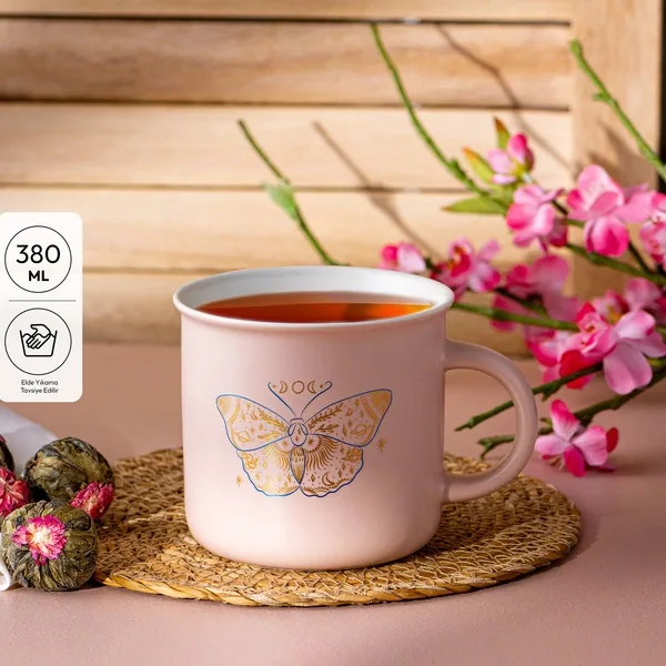 كوب بتصميم فراشة سعة 380 مل
