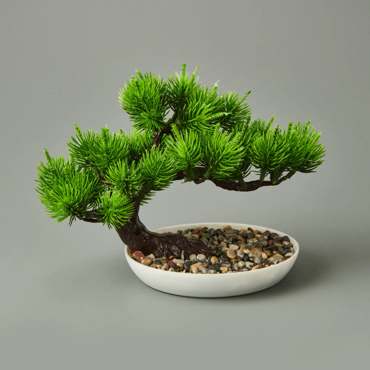 شجرة بونساي صنوبر صناعية في صحن
