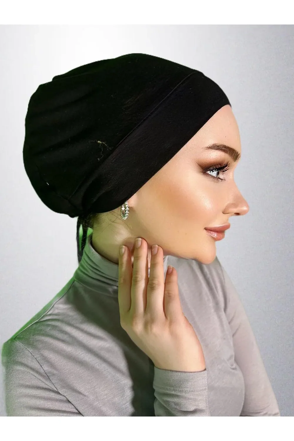بونيه داخلية قطنية سوداء