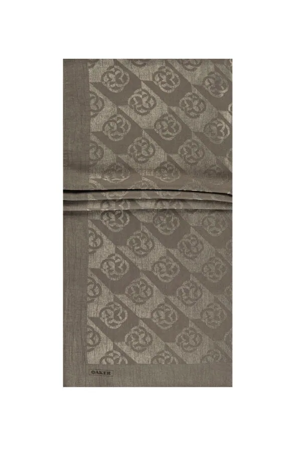 شال ليوسيل وقطن مقاس 75×190 بلون أخضر مائي