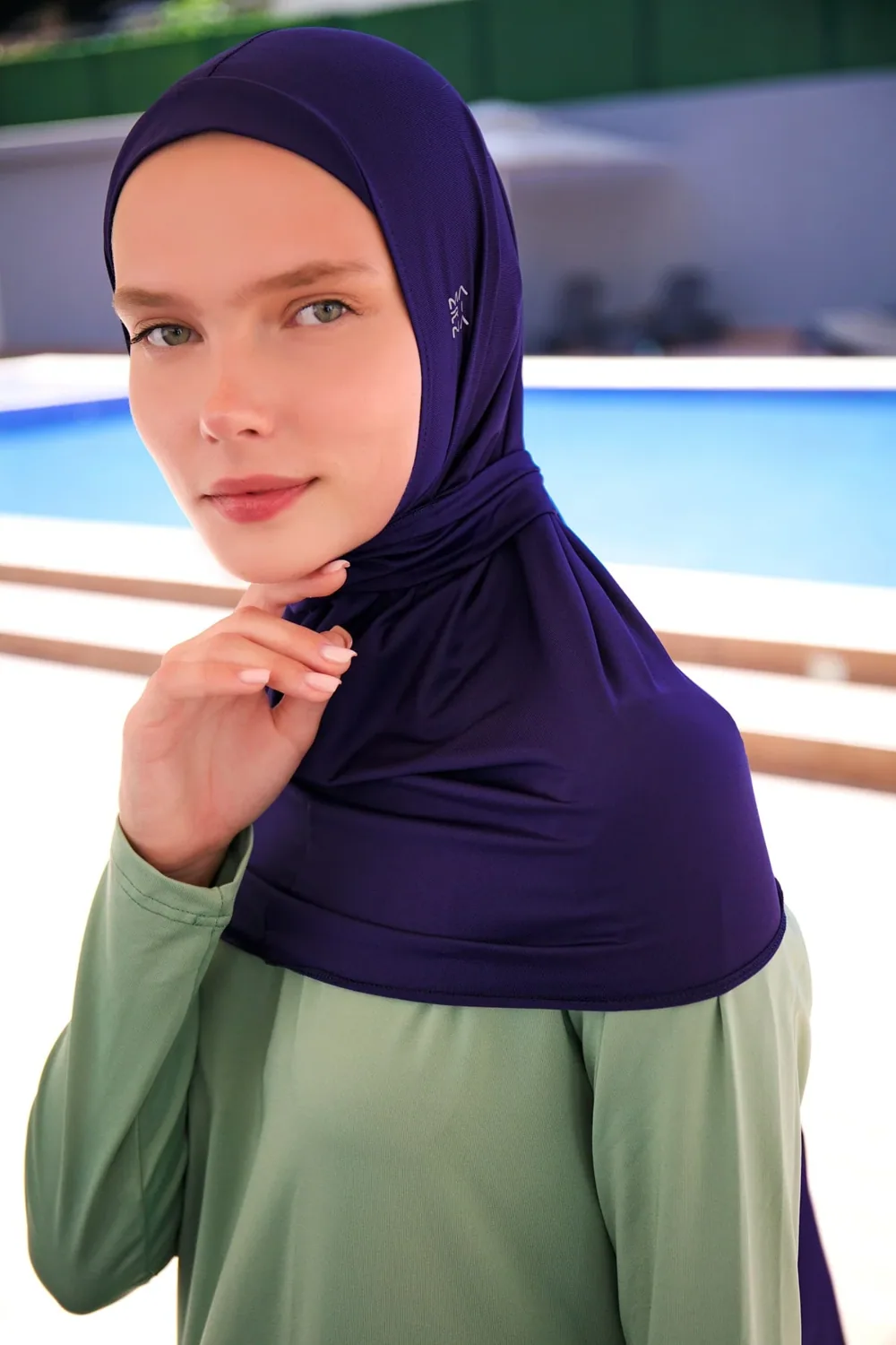 إيشارب سباحة كحلي بربطة خلفية - صورة 3