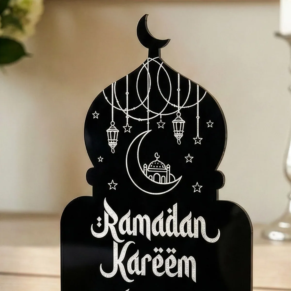 طقم ديكور مكتبي «رمضان كريم» بقباب من 3 قطع - صورة 2