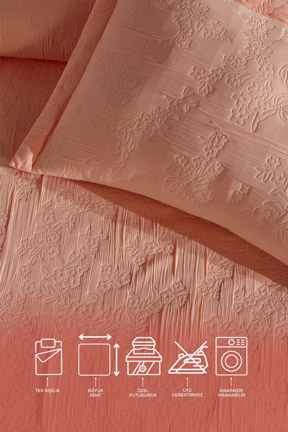 مفرش سرير مفرد 180×240 سم - خوخي - صورة 2