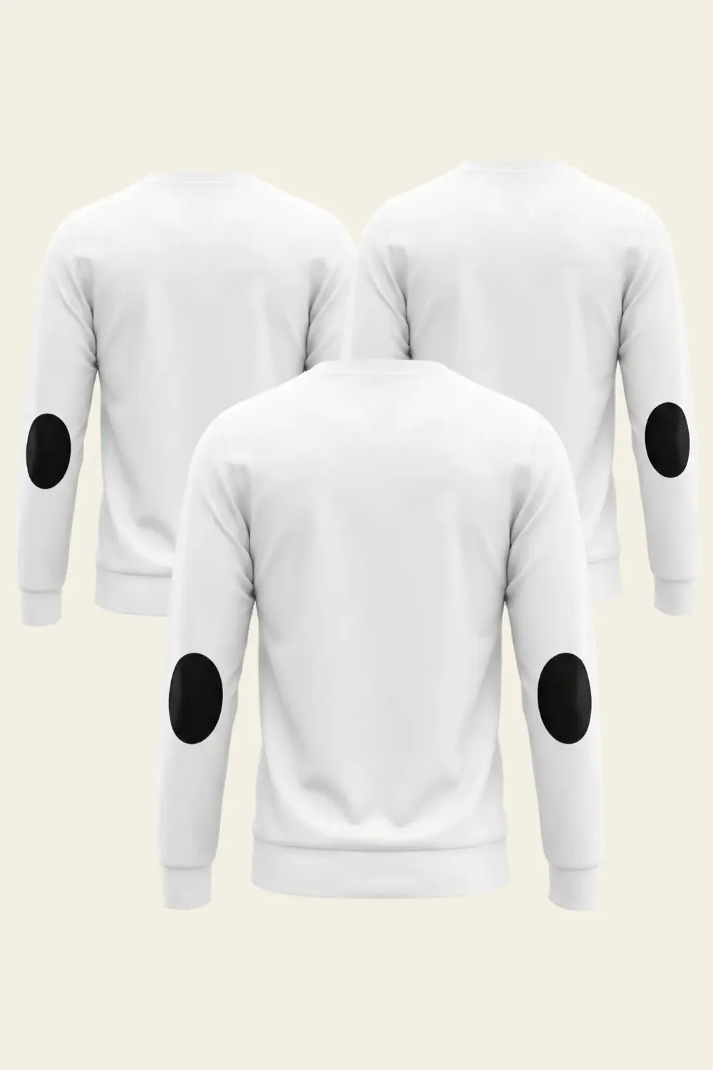 طقم ثلاثة سويتات مدرسية بأكمام طويلة ورقع على المرفقين - صورة 2