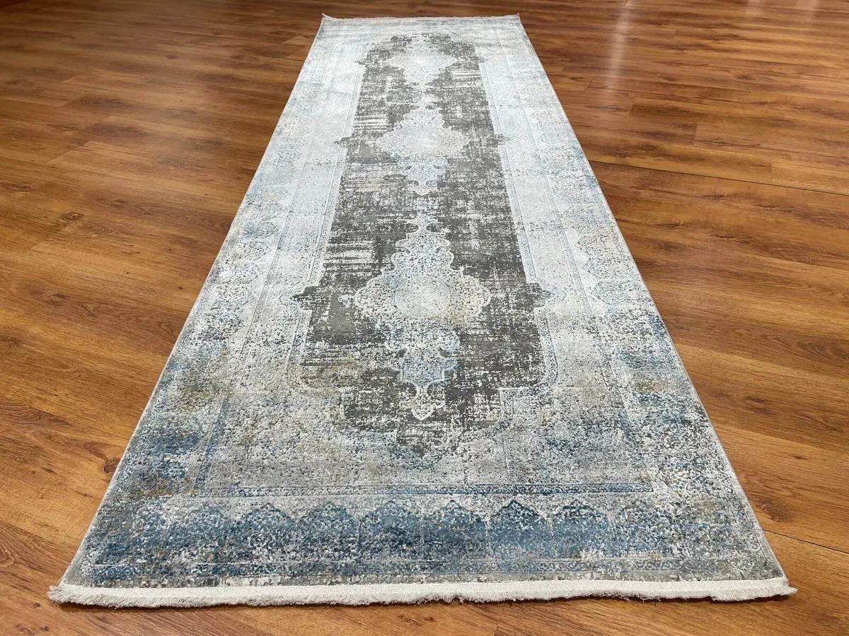 سجادة ممرات من خيوط البامبو - 100×300 سم - صورة 2