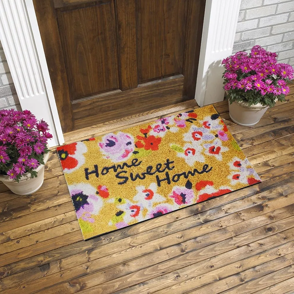 دواسة باب مطاطية بعبارة Home Sweet Home 40×70 سم
