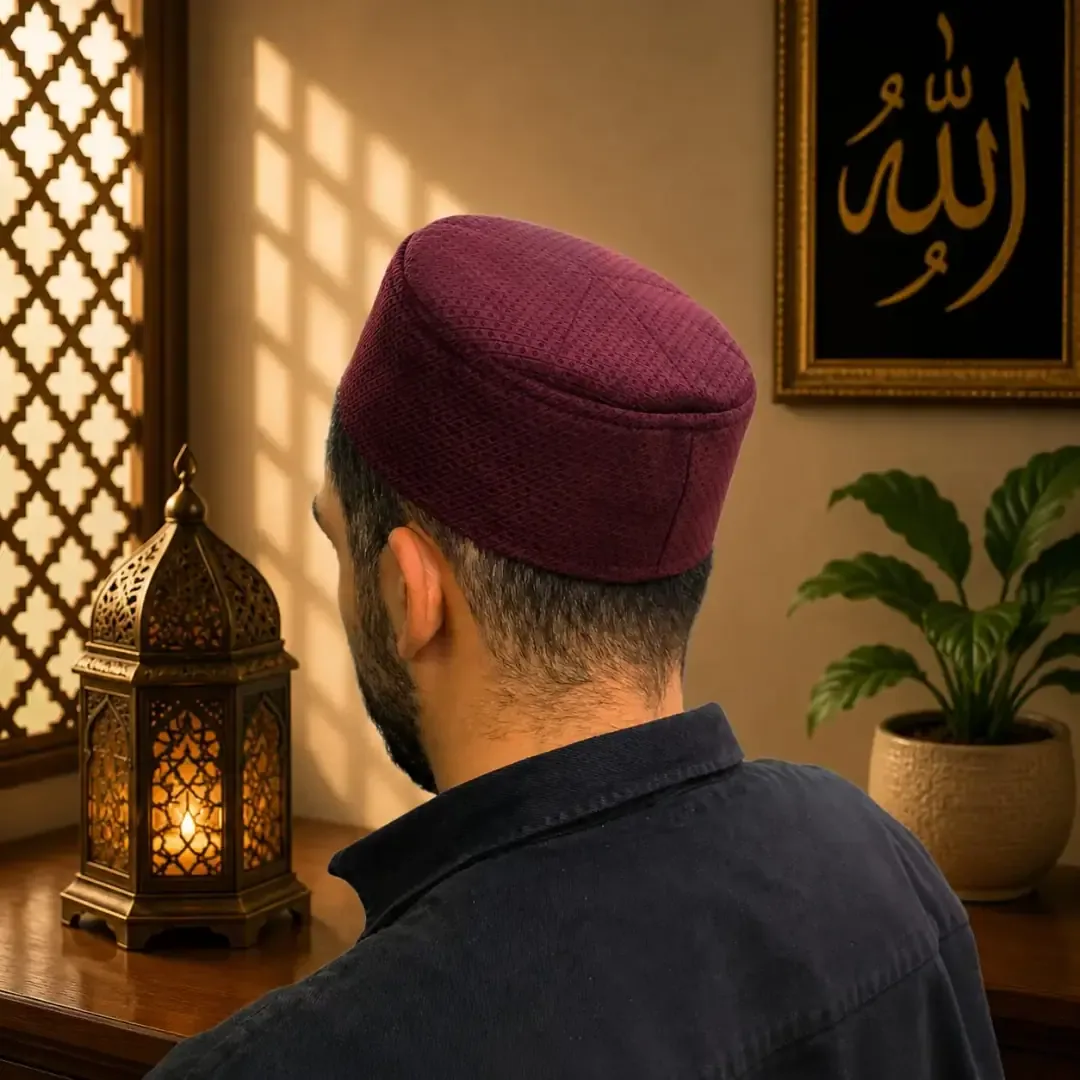 طاقية صلاة من المخمل