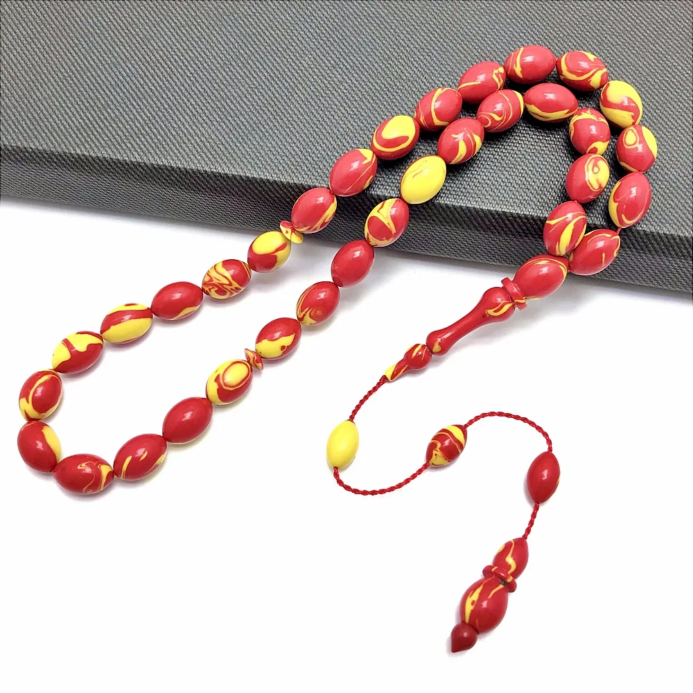 مسبحة كاتالين بلون فيروز أريزونا الأحمر والأصفر