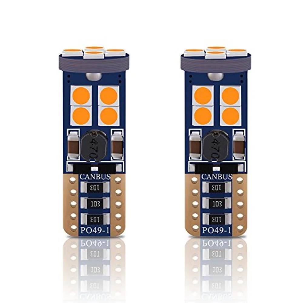لمبة LED T10 ضوء برتقالي 12 ثنائي
