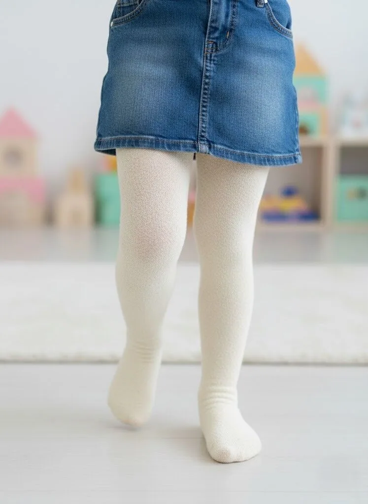 كولون أطفال سميك ببطانة منشفة لون كريمي - صورة 2