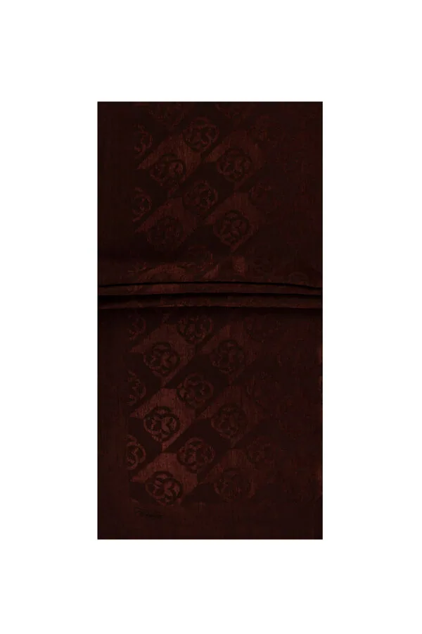 شال ليوسيل وقطن مقاس 75×190 بلون عنابي داكن