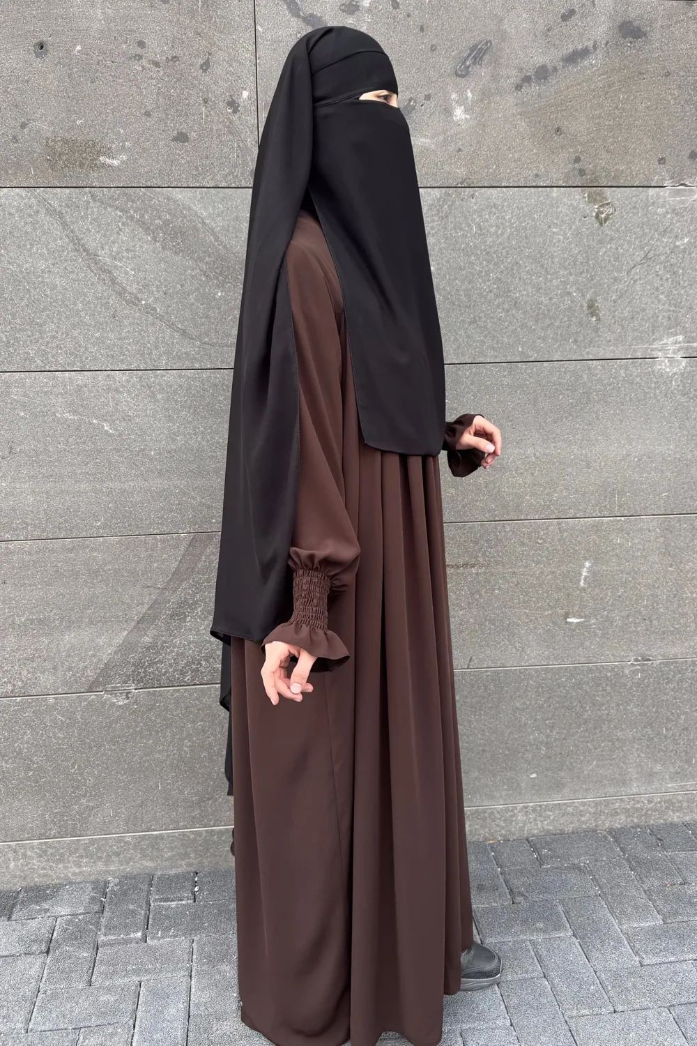 نقاب طويل كامل بطبقتين مقاس 150 سم - صورة 4