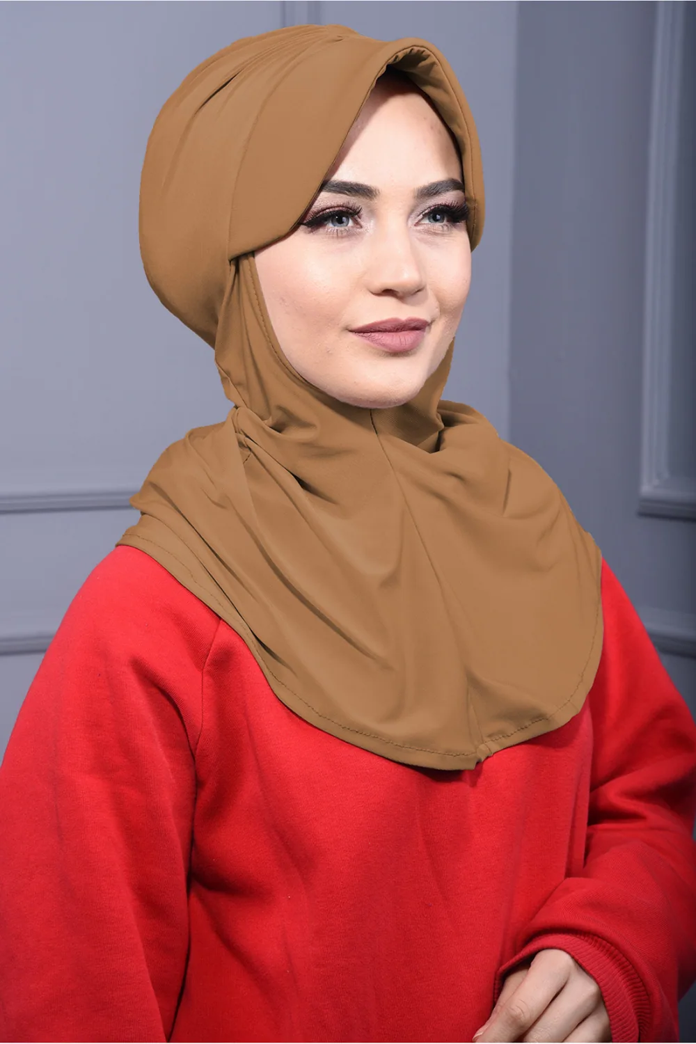 قبعة رياضية بغطاء رقبة بني فاتح - صورة 2