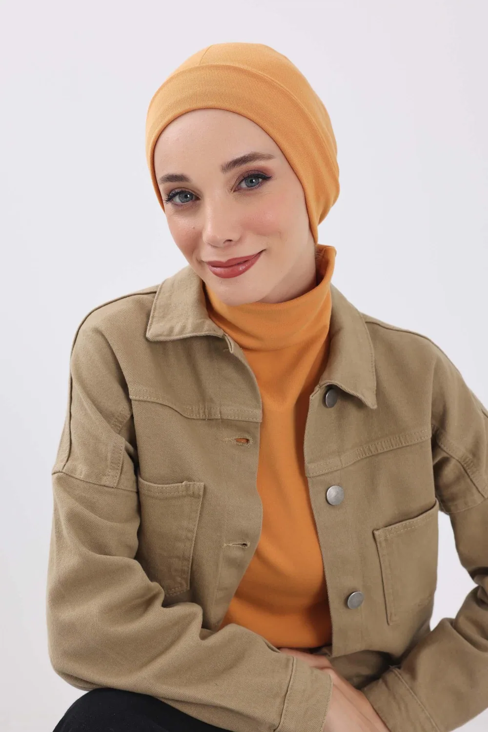 بونيه مضلع سهل اللبس خردلي - صورة 2