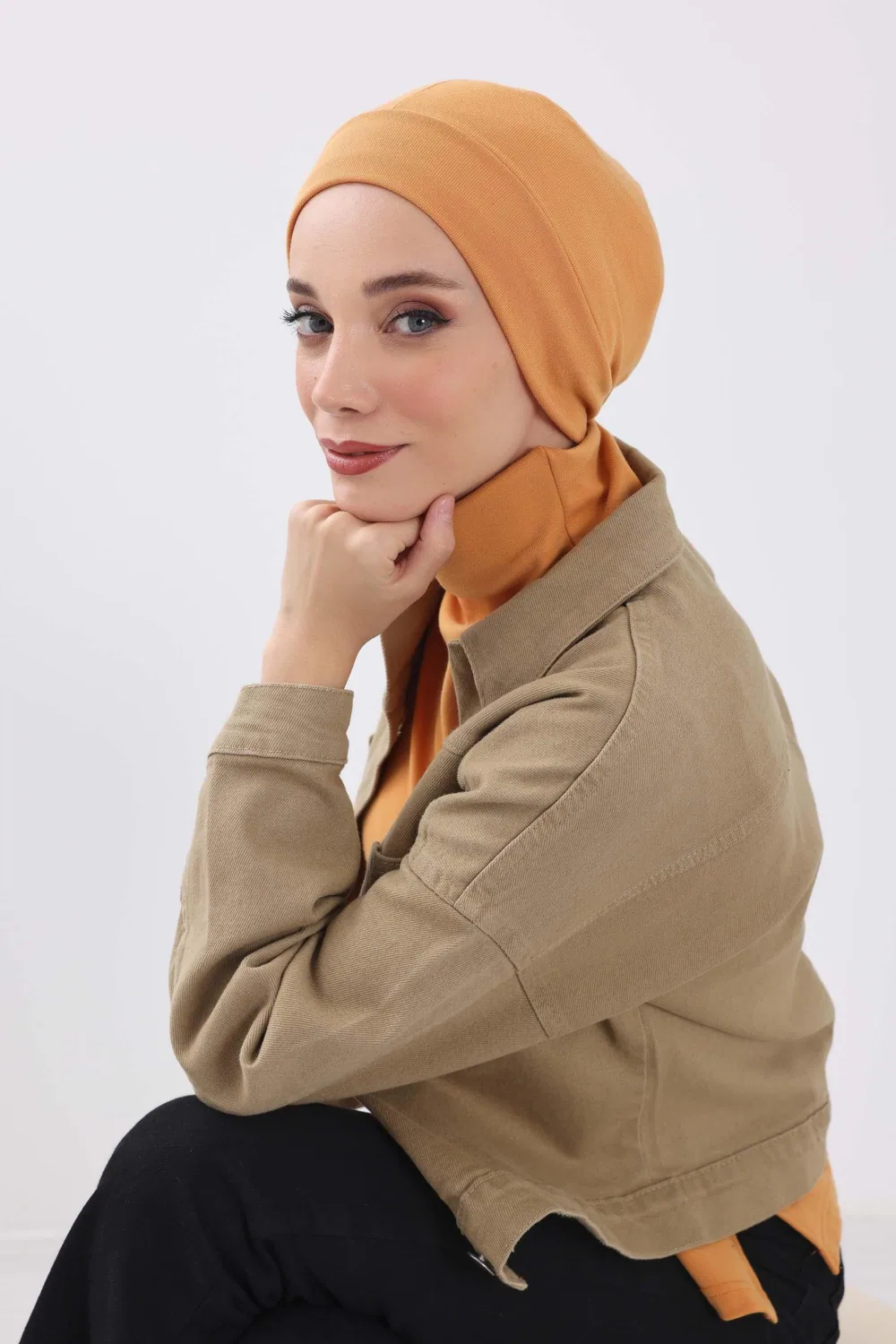 بونيه مضلع سهل اللبس خردلي - صورة 4