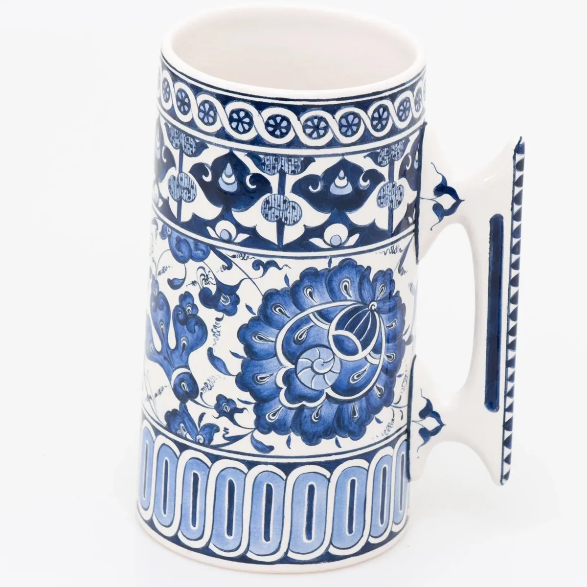 كوب إزنيك مرسوم يدوياً بأسلوب بابا نقاش - صورة 4