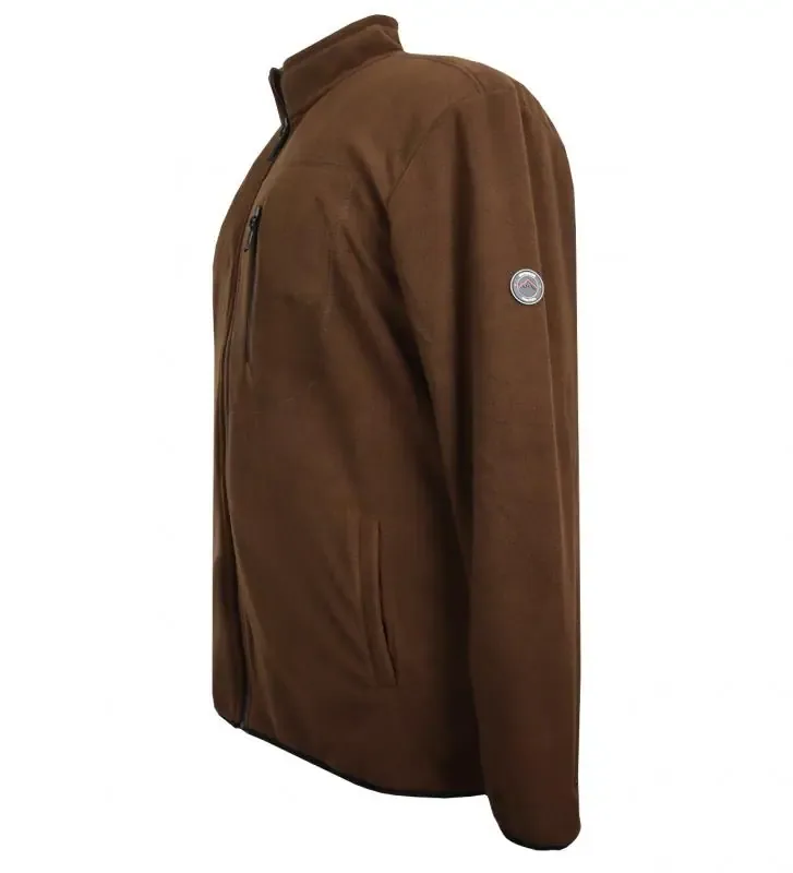 سترة بولار بسحاب كامل مقاس كبير - صورة 2