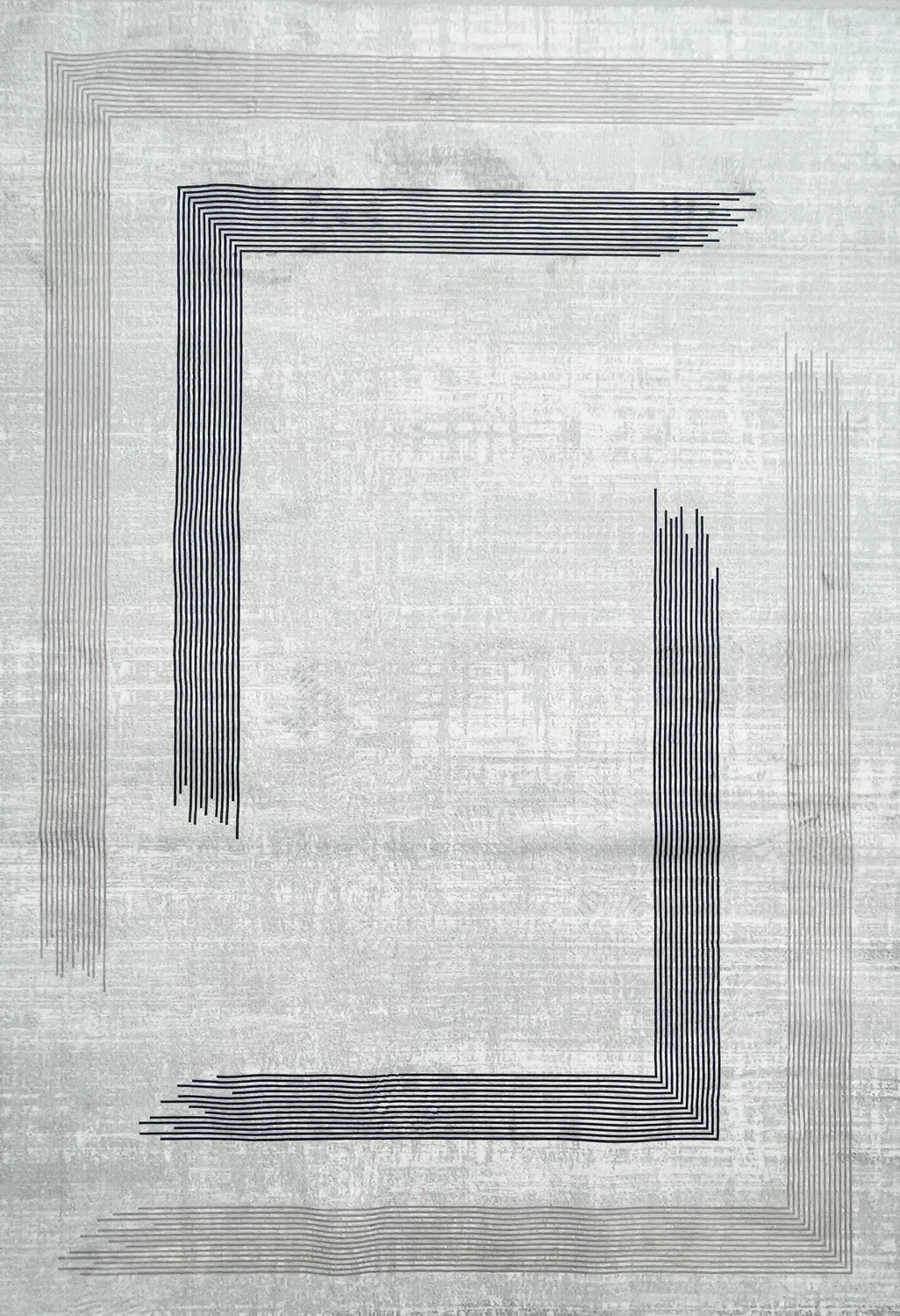 سجادة صالون عصرية - رمادي - 80×150 سم - صورة 2