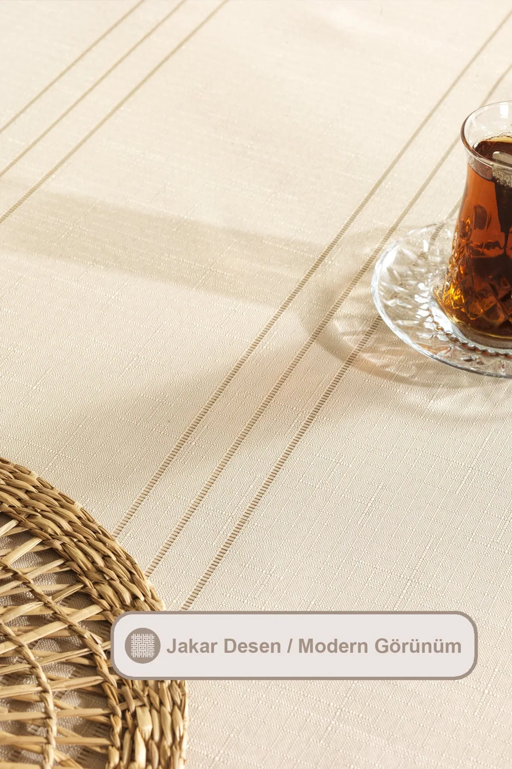 مفرش طاولة مقاوم للبقع - كابتشينو - صورة 3