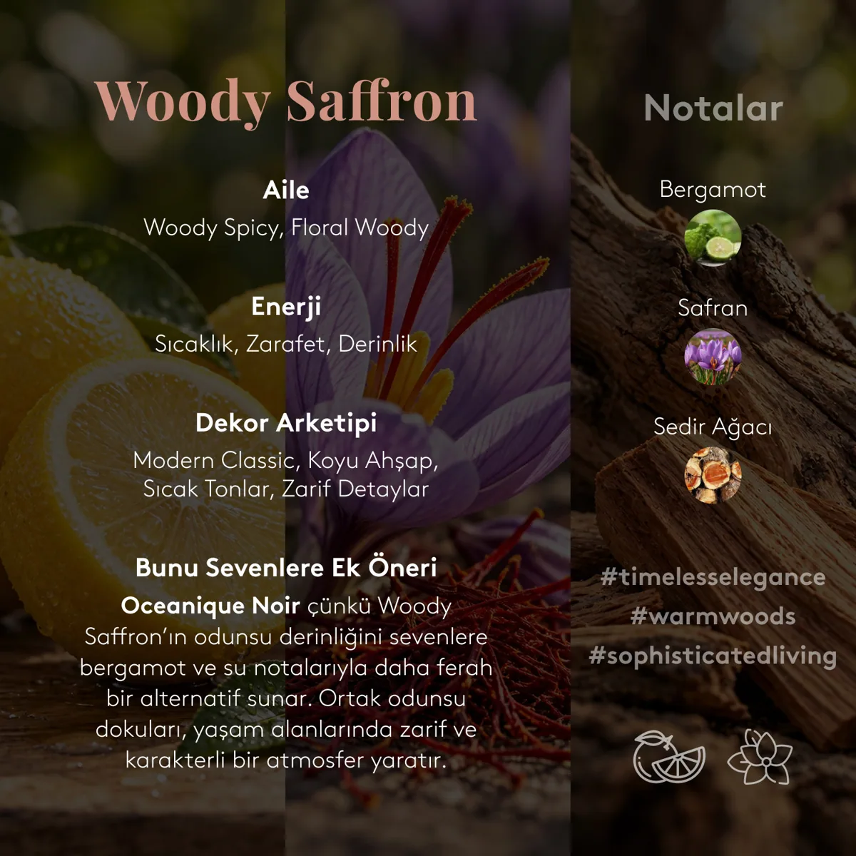 معطر جو بأعواد 500 مل بعبير الزعفران والخشب - صورة 4