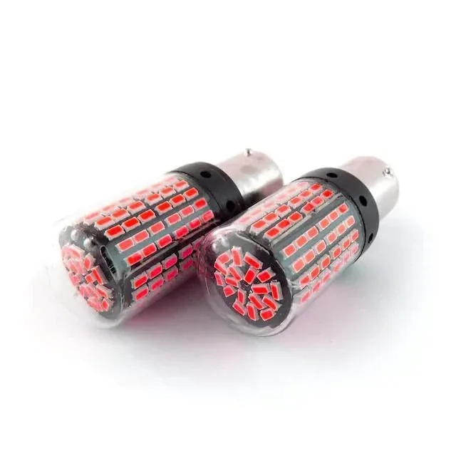 لمبة LED بقاعدة BA15S ضوء أحمر 144 ثنائي