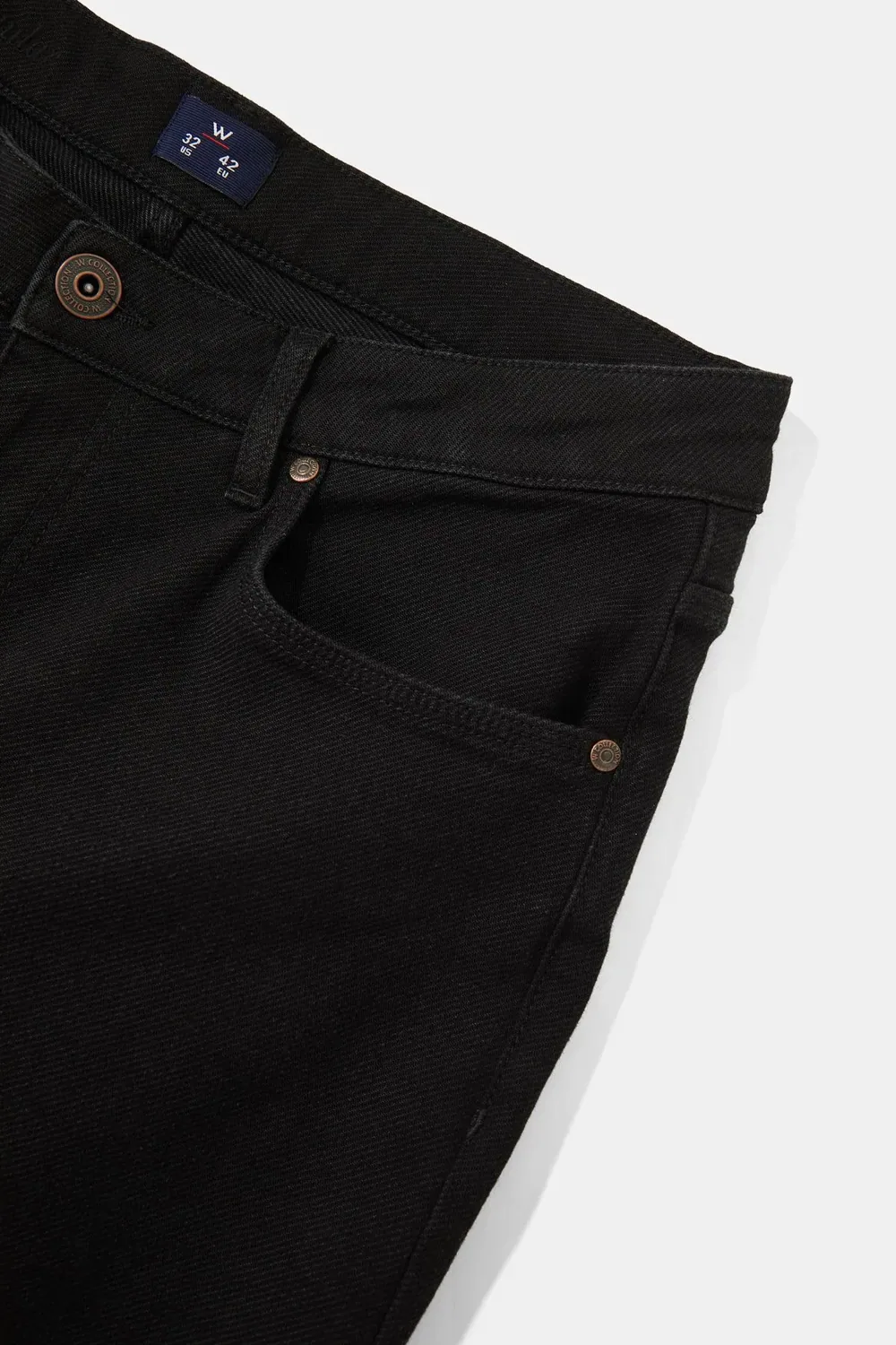 جينز ضيق أسود من القطن المرن - صورة 3