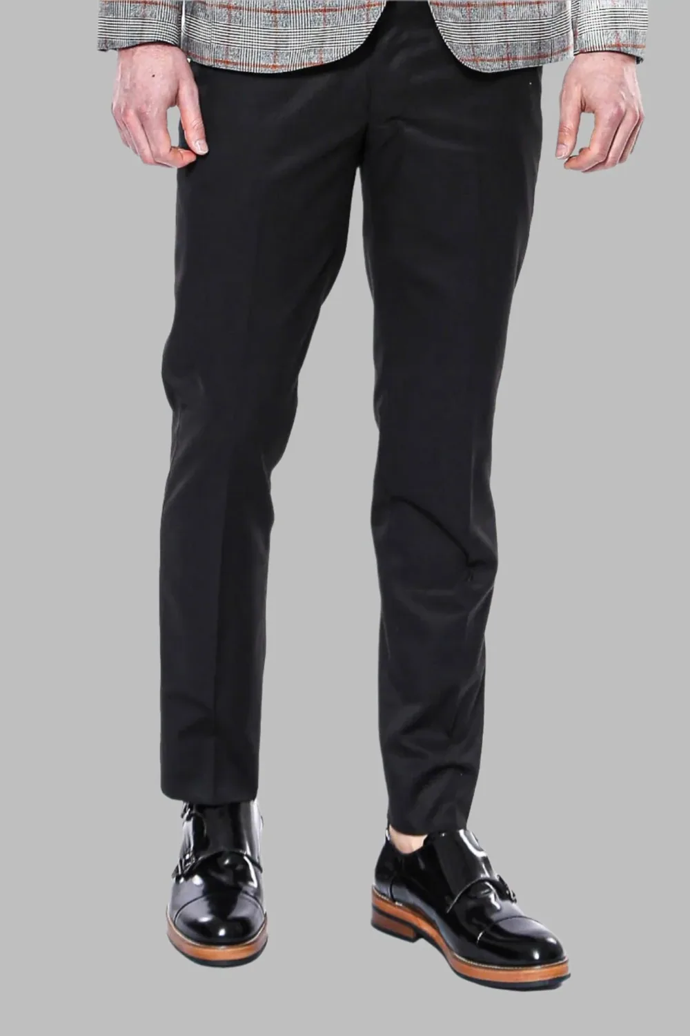 بنطال قماش أسود سادة