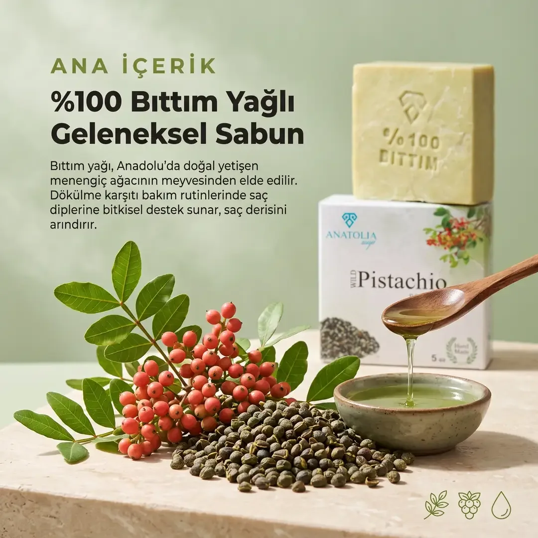 صابون البطم الخالص 100% مطبوخ بالقِدر 135 غ - صورة 3
