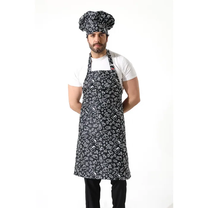مريلة مطبخ مطبوعة بفناجين القهوة