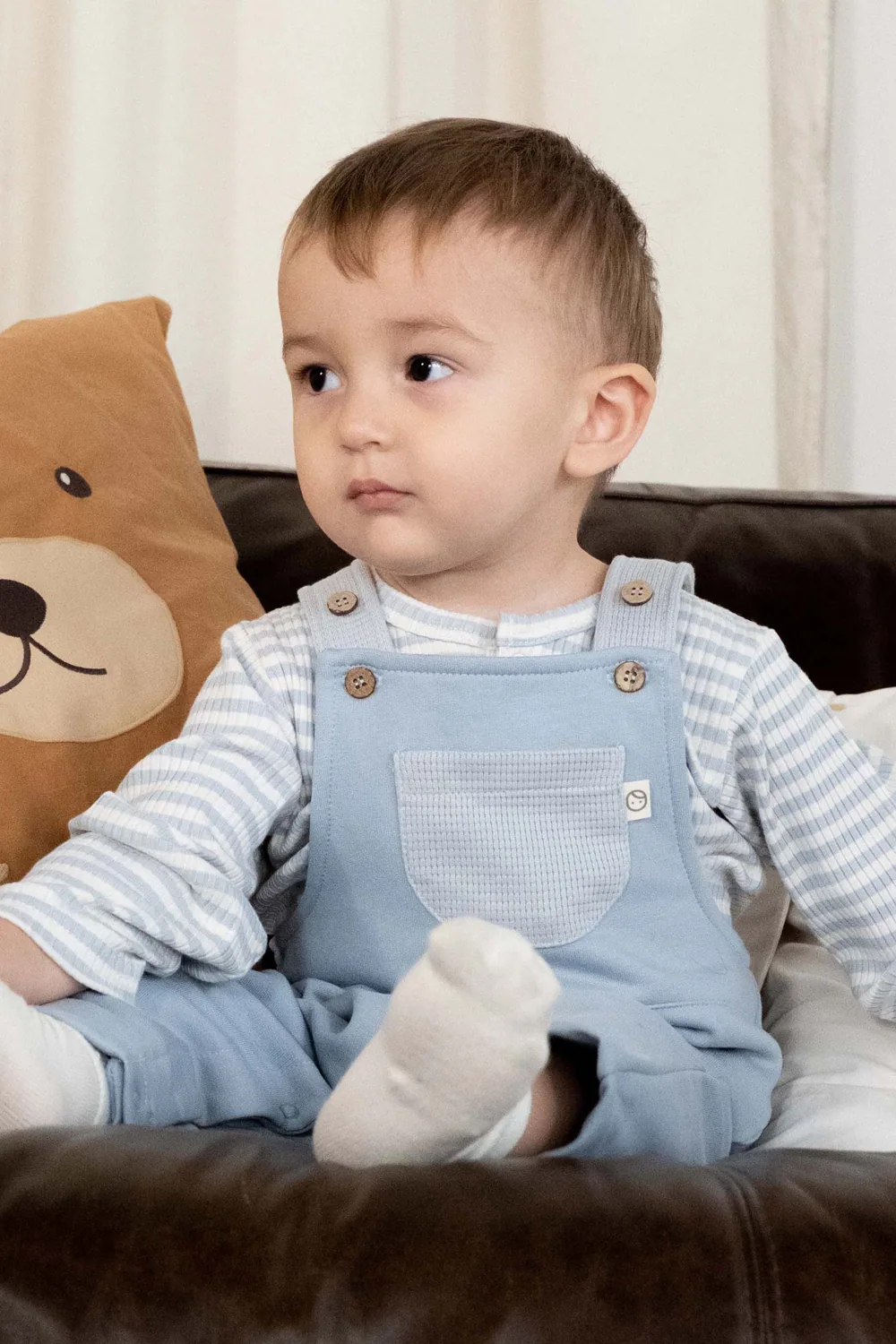 سالوبيت رضّع قطن عضوي مبطّن بالوبر أزرق