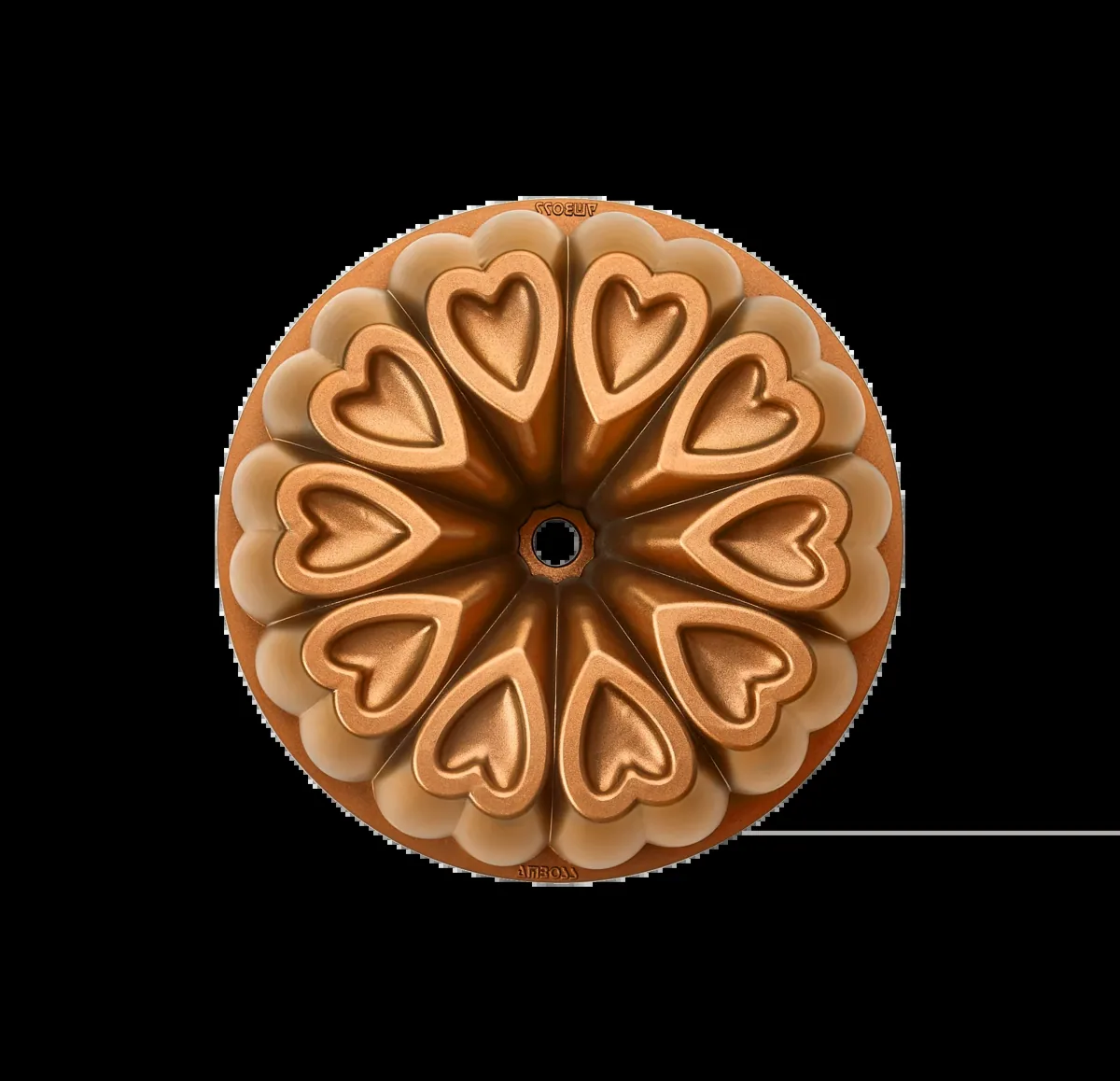 قالب كيك مصبوب أصفر بطبقة تيتانيوم 26 سم - صورة 2