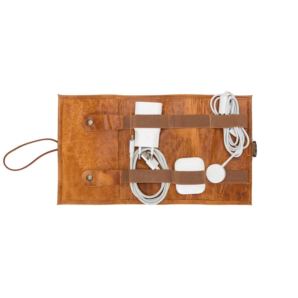 لفافة جلد لتنظيم الكابلات بلون موكا - صورة 2
