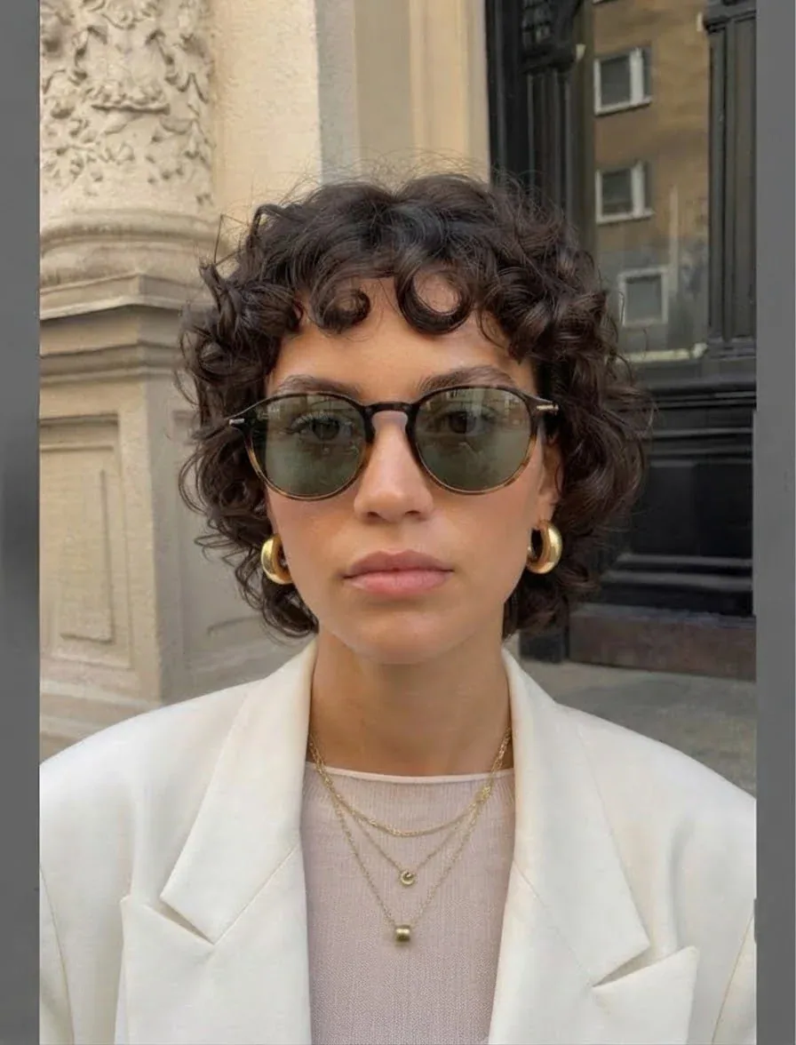 نظارة شمسية نسائية بإطار عظمي بنقشة النمر 50 ملم - صورة 2